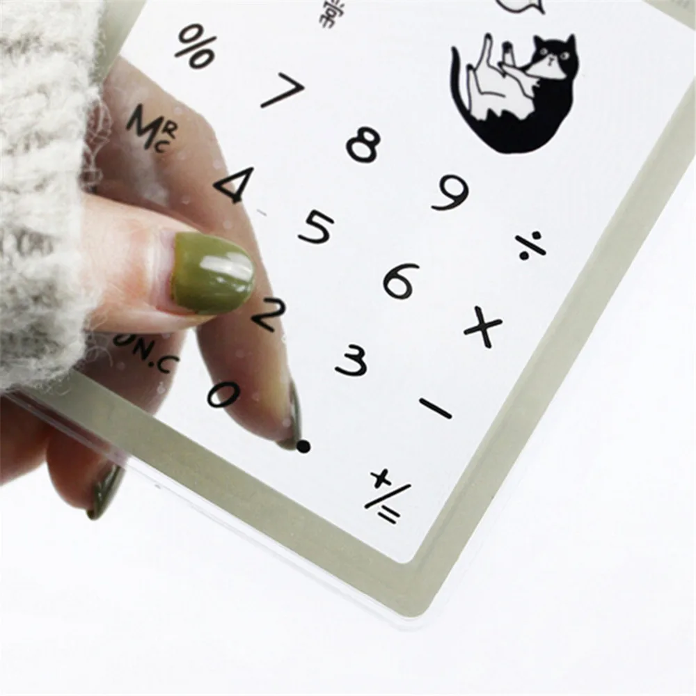 

Solar Mini Transparent Office Student Calculator for Mathematics Portble Scientific Mini Calculators Mini Solar Calculators