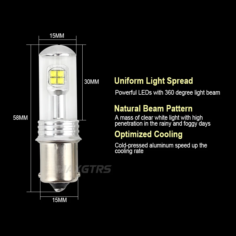 2x высокое Мощность S25 1156 BA15S P21W на чипах CREE XBD светодиодный заднего хода автомобиля обратный сигнальные лампы поиска светильник белый/красный/желтый