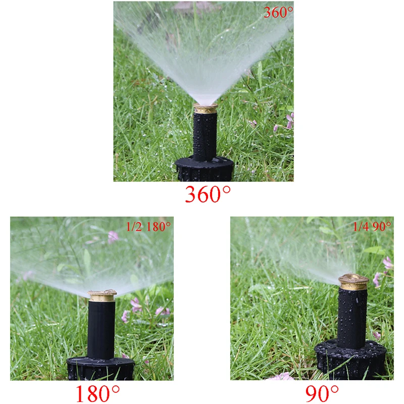 

Plastic 90/180/360 Degree Rotation Sprinker Device Water Irrigation System Lawn Pop Up Valve Connector Garden Supplies