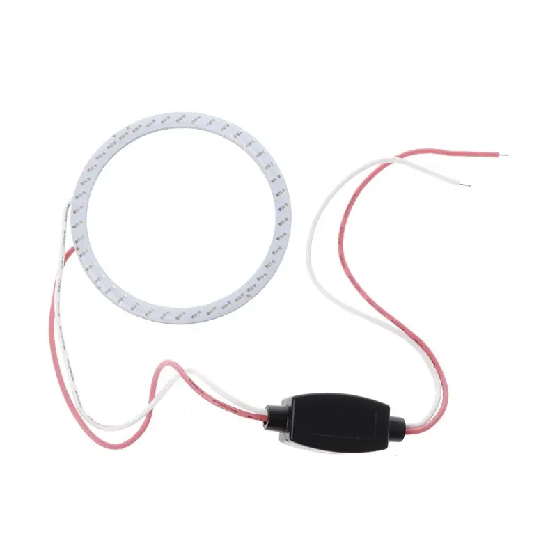 

Hot 2017 Newest 1pc 60mm Yellow COB LED Car Angel Eye Halo Ring Bulbs Decoration Light Ring