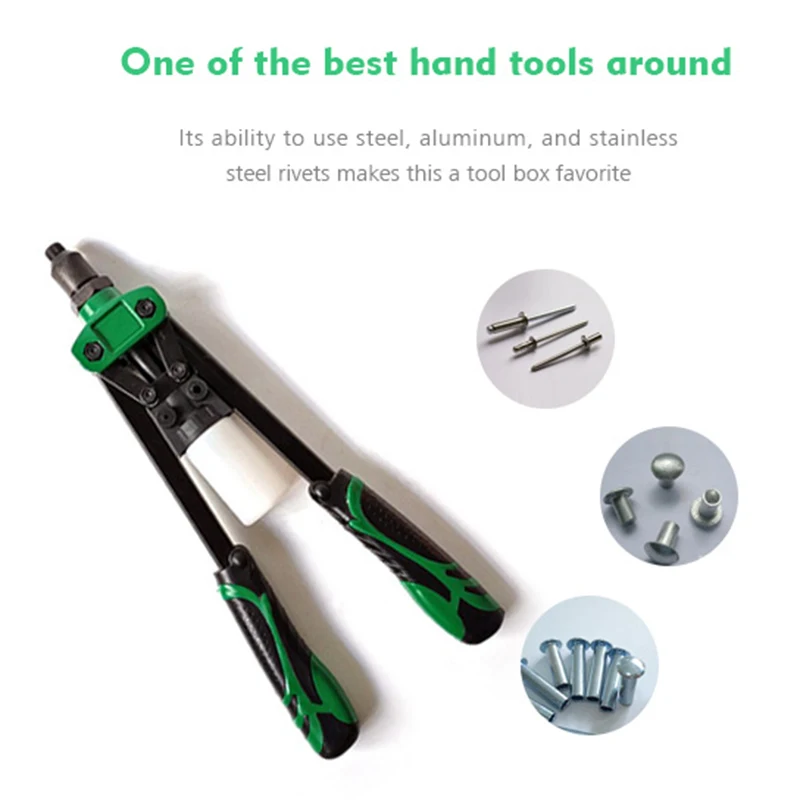 

Hand Riveter Blind Rivet Gun Tool Shock-Proof Hand Tools with Soft Rubber Non-Slip Handle 13 Inch Heavy Duty Portable Mini
