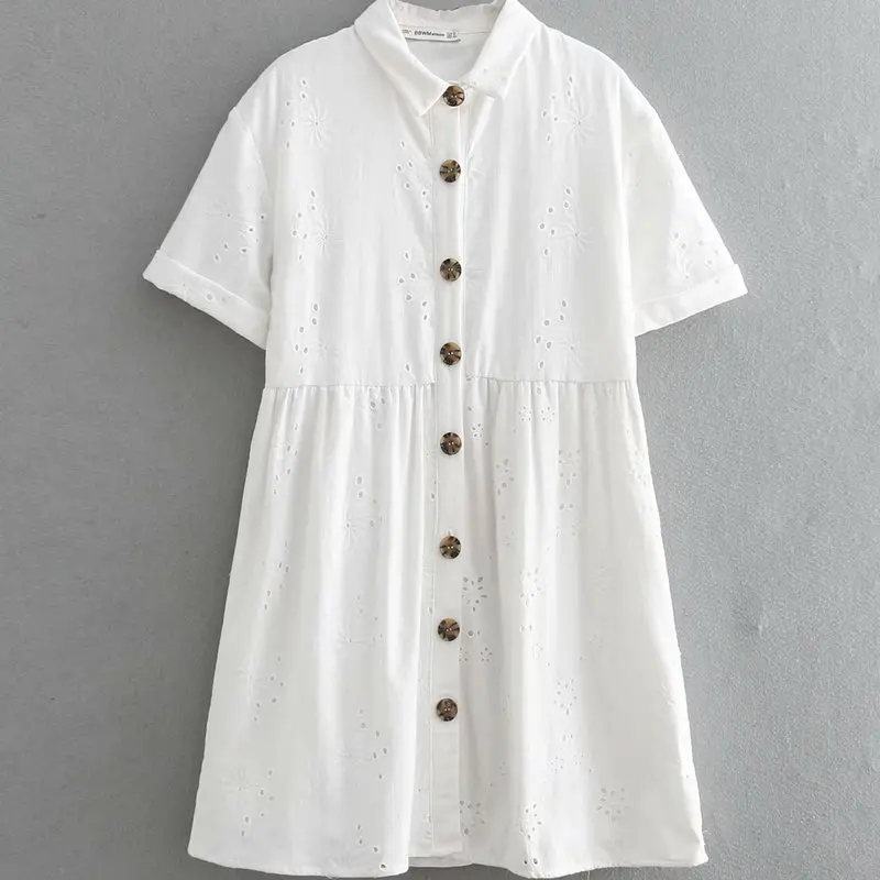 

European and American fashion hollow out embroidery dress BB60-9132