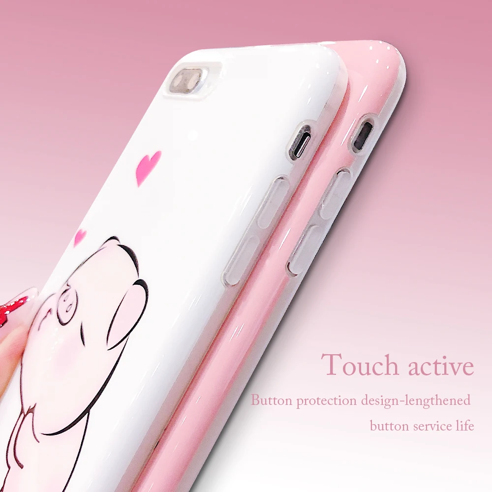 Ascromy For iPhone XS Max Case Cute Pink Pig Tempered Glass 360 Protection Silicone Cover For iPhone XR X S 8 Plus 7 6 6S Coque Accessories (2)