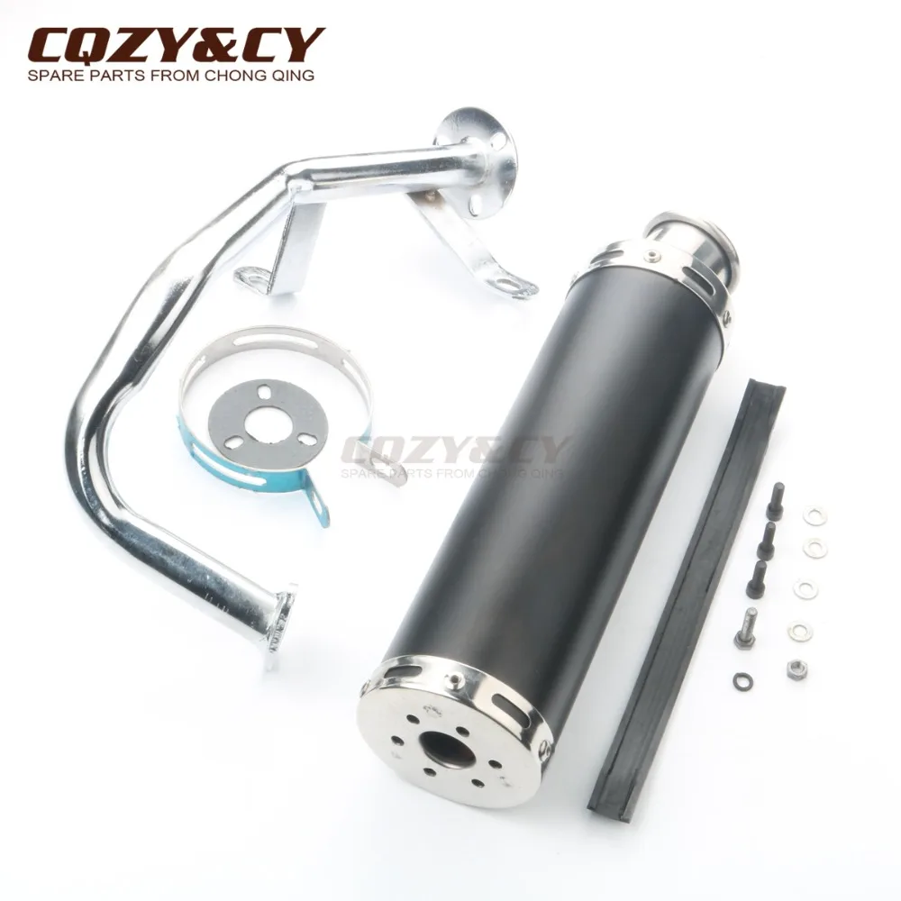 Высокопроизводительная выхлопная труба для скутера Qingqi REX QM50QT-6A 10A RS 400 450 460 GY6 50cc