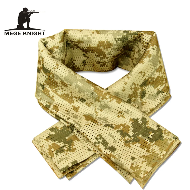 

Tactical Military camouflage Scarf Cool Airsoft Tactical Multifunctional Army Mesh Breathable Scarf Wrap Mask Shemagh Veil