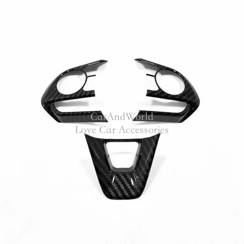 

Interior Steering Wheel Button Frame Cover Trims Carbon Fibre Sticker For New Toyota Corolla 2019 2020 Car-Styling Accessories