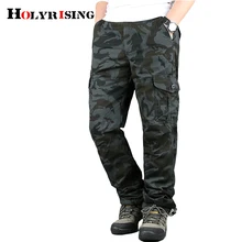 Мужские зимние брюки карго с бархатной подкладкой, мужские брюки с несколькими карманами, Свободные повседневные брюки, мужские брюки с бесплатным поясом, мужские камуфляжные брюки 18678-5