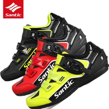 Santic/Модная дышащая обувь из искусственной кожи без замка обувь для горного велосипеда MTB обувь для велоспорта повседневная обувь для отдыха и путешествий размеры 39-45