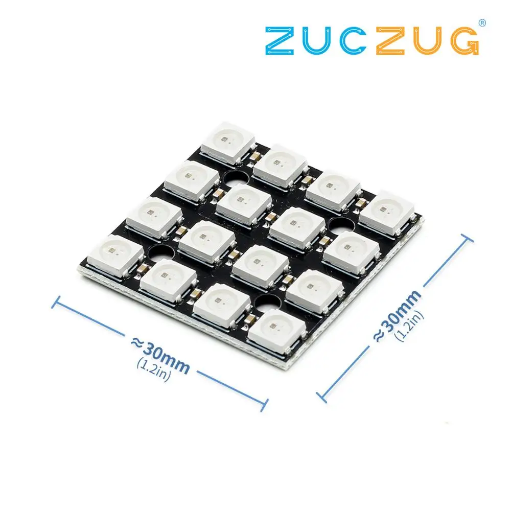 

WS2812B 4*4 16-Bit Full Color 5050 RGB LED Lamp Panel Light For Arduino