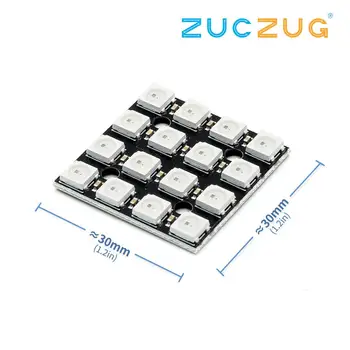 

WS2812B 4*4 16-Bit Full Color 5050 RGB LED Lamp Panel Light For Arduino