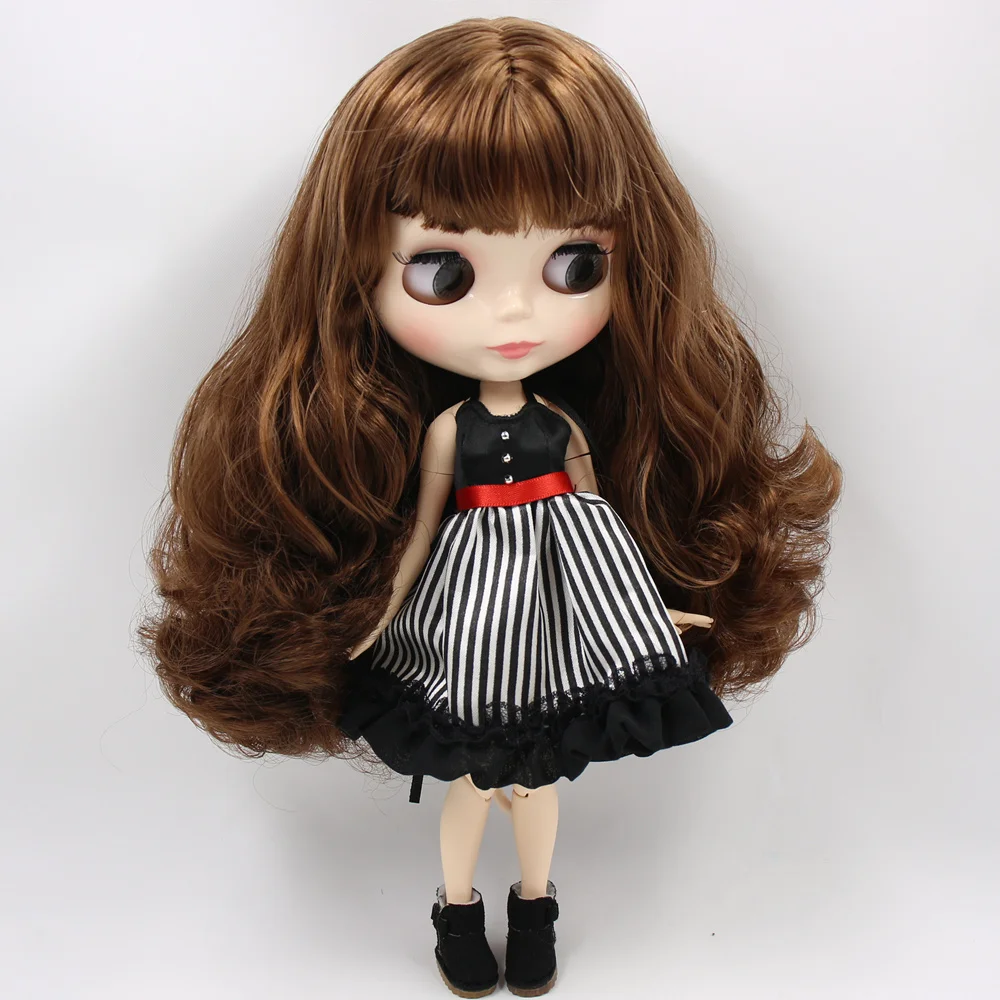 Brynn – Premium Custom Neo Blythe Doll with Brown Hair, White Skin & Shiny Cute Face 1