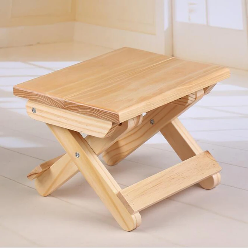 

Portable Simple Wooden Folding Stool Outdoor Fishing Chair Small Stool student book desk