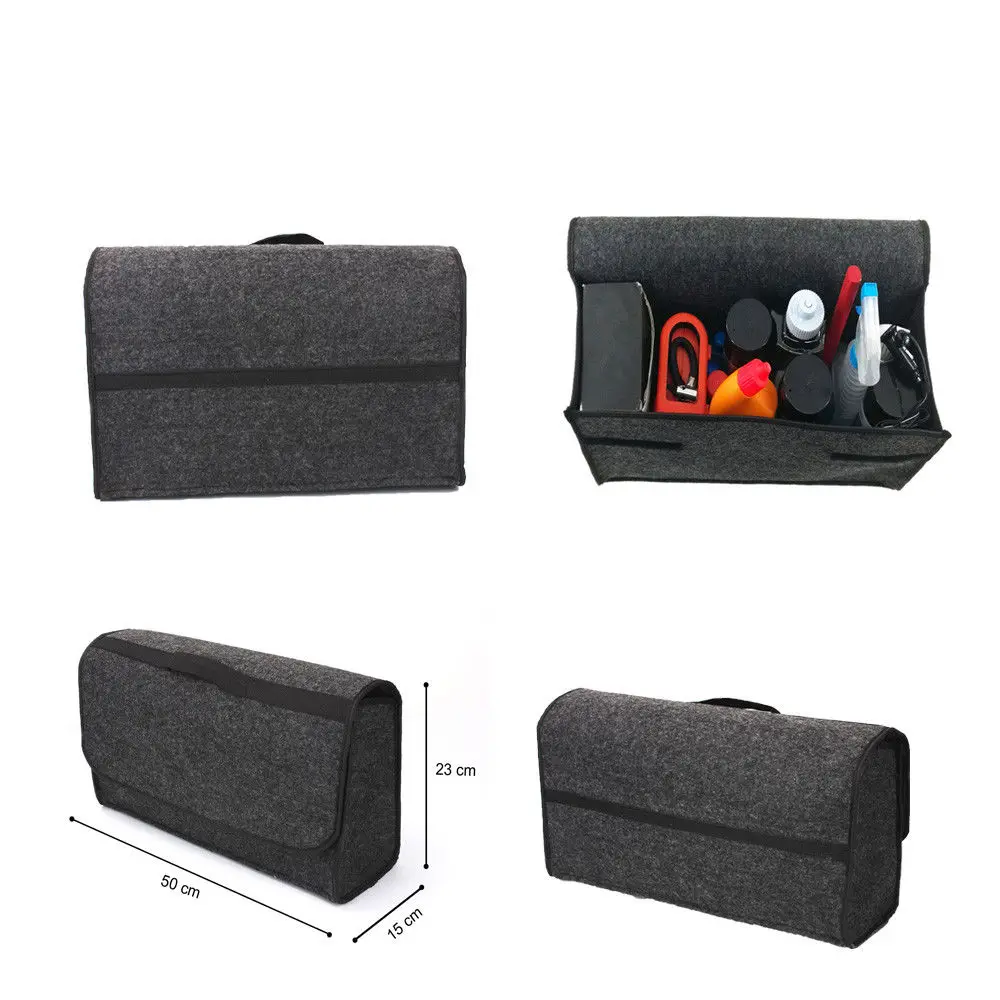 

Vinsani Grey Large Anti Slip Car Trunk Boot Storage Organiser Case Tool Bag