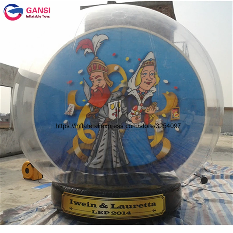 Large Outdoor Christmas Balls Transparent Inflatable Snow Ball 3M Diameter Inflatable Human Size Snow Globe For Advertisement diameter 3 30mm polyformaldehyde solid plastic balls high precision bearing ball