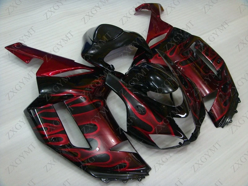 

Full Body Kits Ninja Zx-6r 2007 - 2008 Black Red Flame Bodywork 636 Zx-6r 07 Fairings Zx6r 07