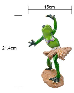 Funny Frog Family Dancing Ballet Styles Resin Toys Figures - Ballet Frog 4