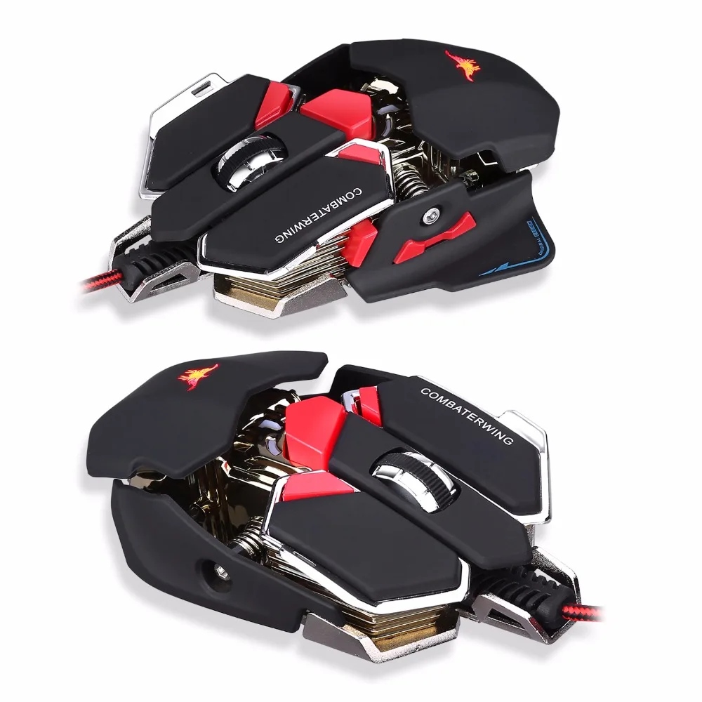 COMBATERWING High End 4800 DPI Mice Optical LED USB Wired Gaming Mouse