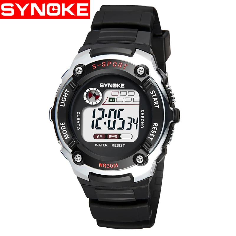 SYNOKE NEW Digital Children Watch  Electronic Child Sport Wrist Watch Digital-watch for Girl Boy Kids Watches Girls Boys Clock