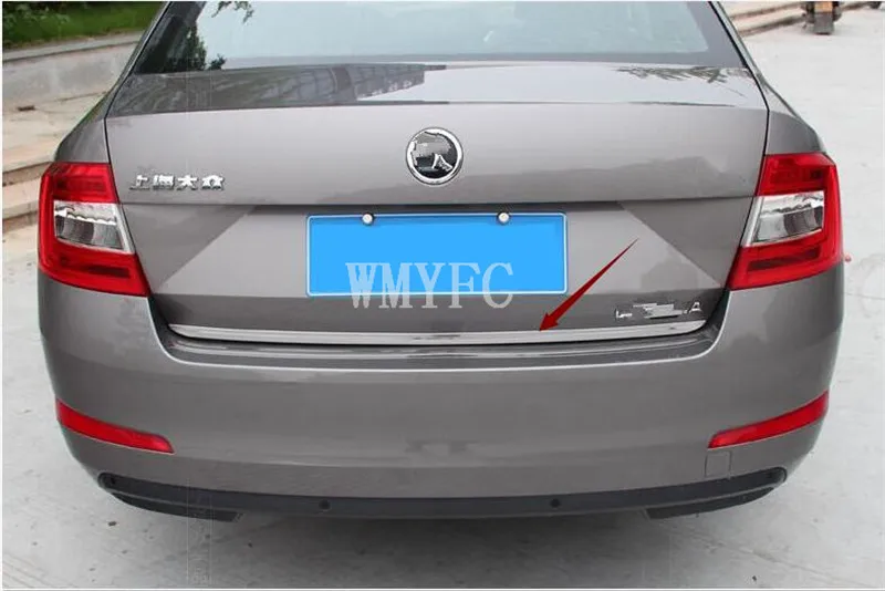 

FIT FOR 2014-2017 for skoda Octavia A7 CHROME REAR BOOT DOOR TRUNK COVER TRIM TAILGATE GARNISH MOLDING STRIP Accessories 1PCS