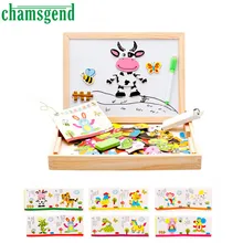 Горячая животных Рисунок Письменные доски магнитные пазлы двойной станковой альбом Игрушка Дети разведки Z0323
