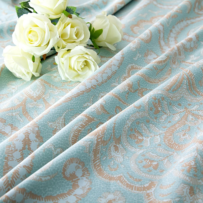 Waliicorners 4pcs 100%Cotton Printed Bedding set Button Duvet Cover set Bedsheet Pillowcases Queen King Size bed linen 50 IMG_5048