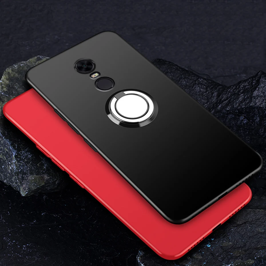 

Ring Case For Xiaomi Redmi Note 4X Note 4 Cases Matte Silicone Ring Stand Holder Soft TPU Case For Xiaomi Redmi Note 4X