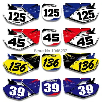 

H2CNC Custom Background Number Plate Graphics Sticker Decal For Yamaha YZ250F YZF250 YZ450F YZF450 2003 2004 2005 YZ 250F 450F