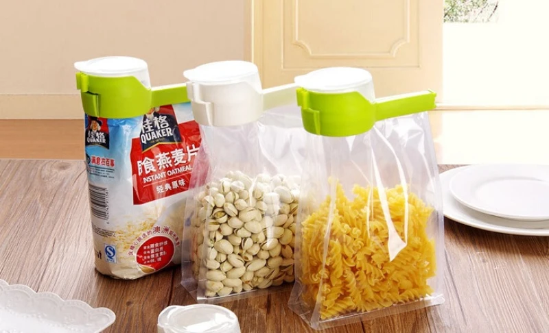 Seal Pour Food Storage Bag Clip Snack Sealing Clip Fresh Keeping Sealer Clamp Plastic Helper Food Saver Travel Kitchen Gadgets