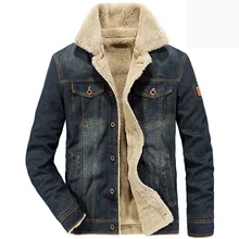 Джинсовая куртка Для мужчин куртка-пилот зима уличная Весте homme модные Повседневное Для мужчин куртка джинсовая парка пальто Джинсовая куртка Для мужчин 4XL