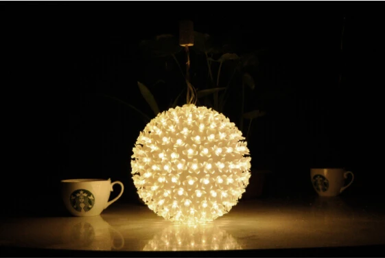Новый 3D Sakura мяч Светодиодная лента AC220V штепсельная вилка европейского стандарта огни для вечерние бар праздник сад РОЖДЕСТВО Праздничное