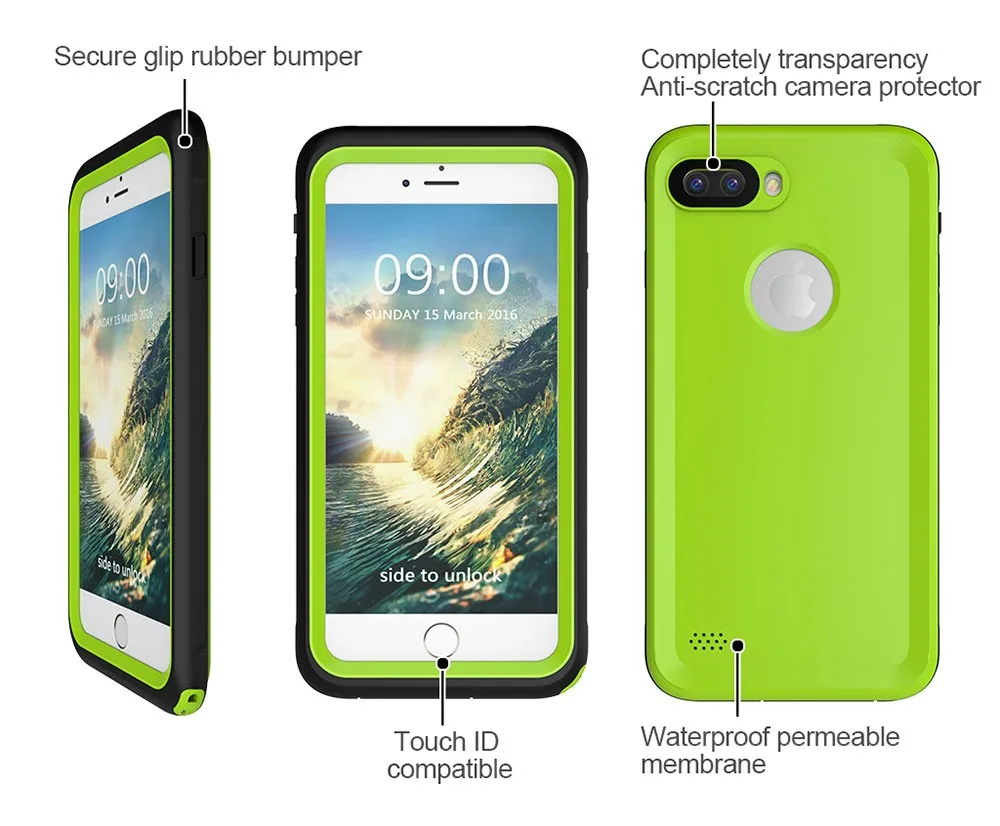 New Hot Selling Waterproof Case Swimming Diving Case For iPhone 7/7 Plus Shock/Dirt proof Touch