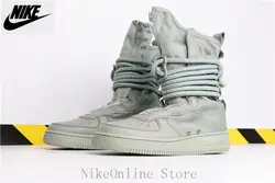 Nike SF-AF1 Высокая Sage Мужская обувь AA1128-201 высокие кроссовки Air Force 1 светло-зеленый спортивные кроссовки EUR40-46