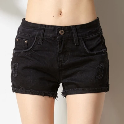 Aliexpress.com : Buy Summer frill hem denim shorts for women light ...