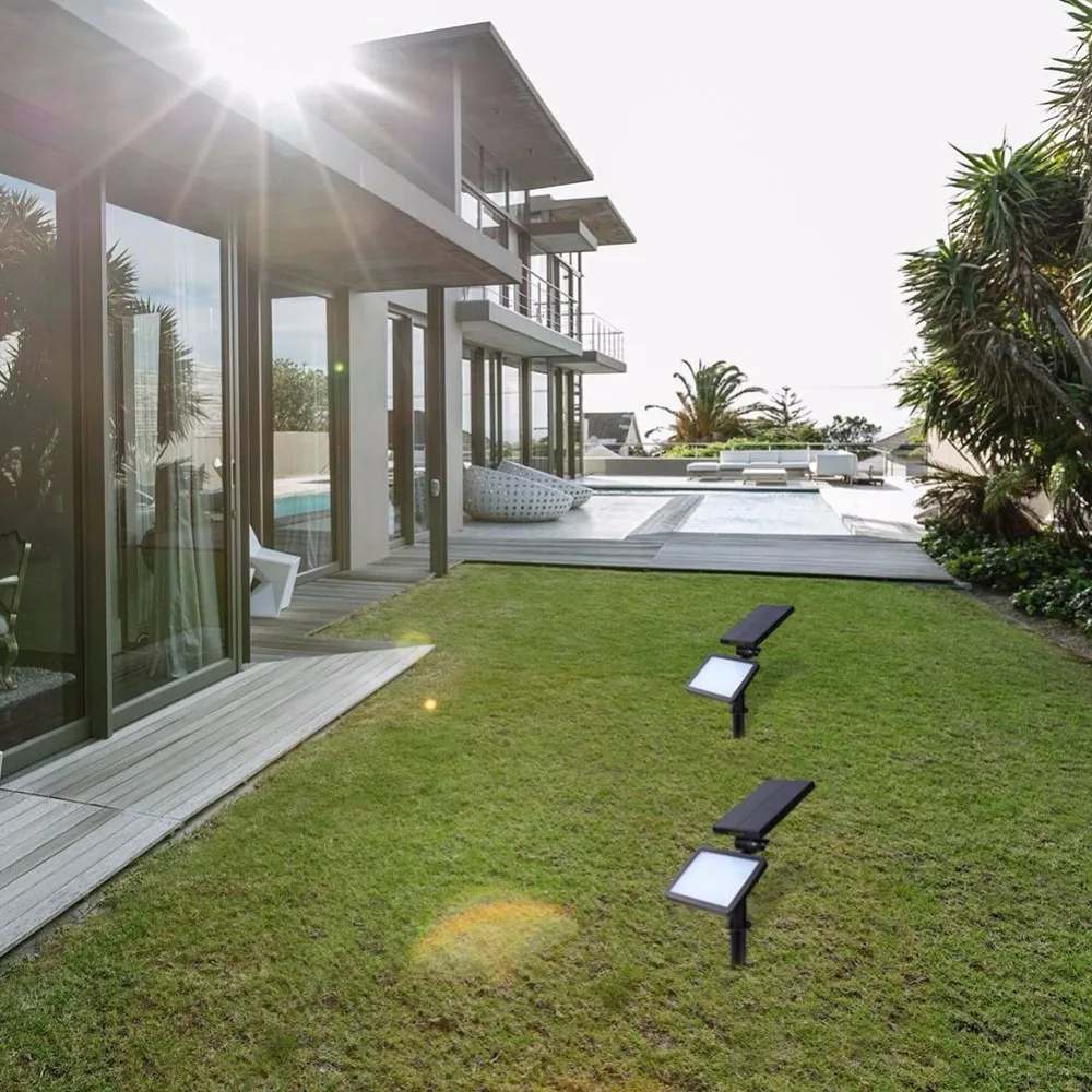 Paisagem ao ar Ajustáveis para Jardim Luz de Parede Pacote Solar Holofotes Led Livre Impermeável Ip44 Branco Quente 3500 k Luzes Solares 2 50 19 ip44 branco quente 3500 k luzes solares ajustáveis para jardim
