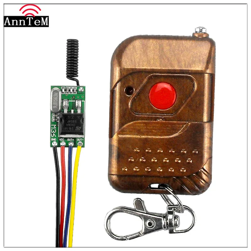 

Anntem brand RF Mini Remote Control Switch 12V Wide Voltage RF Remote Switch Car Bus Motorcycle Truck Storage battery DC6v to36v