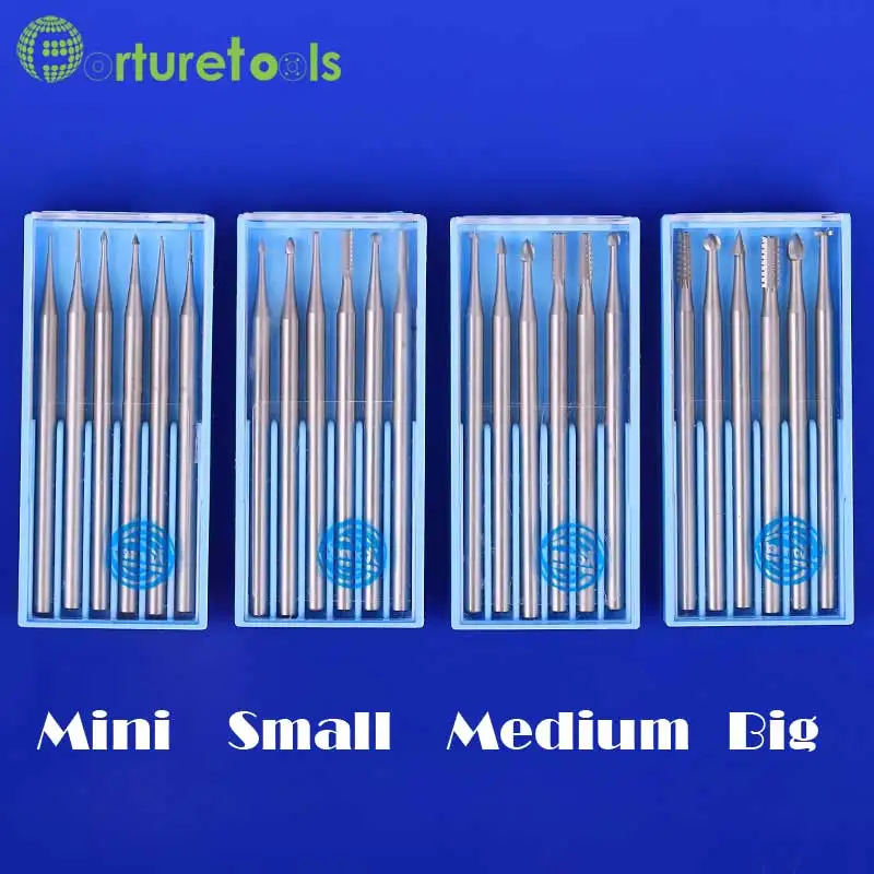 6pcs wood jade carving tools Router Bits dremel Rotary hand tools for jewelry engraving Shank dia 2.35mm TZ58