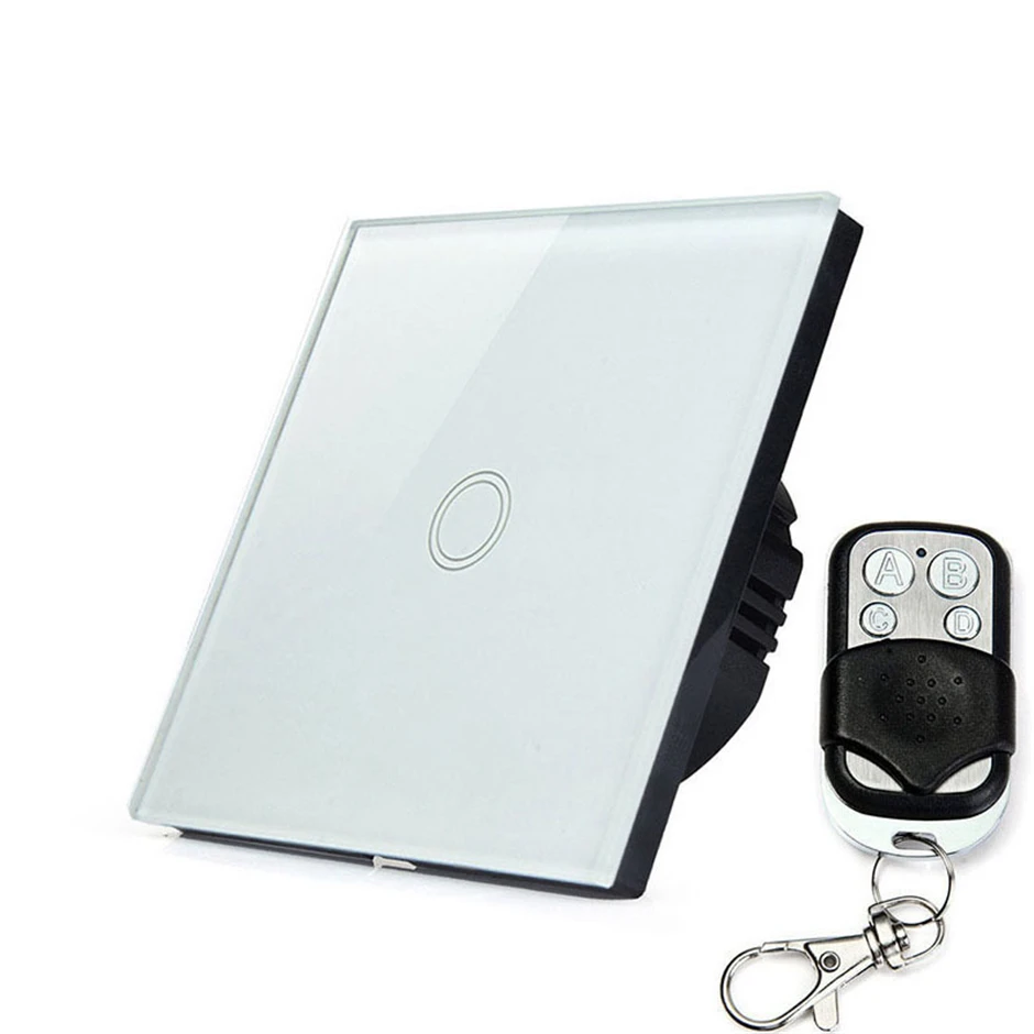 

Luxury White Crystal Glass ,Wall Switch, Touch Switch, Normal 1 Gang 1 Way Switch, Wireless remote control