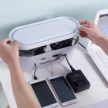 

home multi-purpose Wire plug storage box Charging Tidy Organizer fire ABS plastic desktop network cable strip finishing wire box