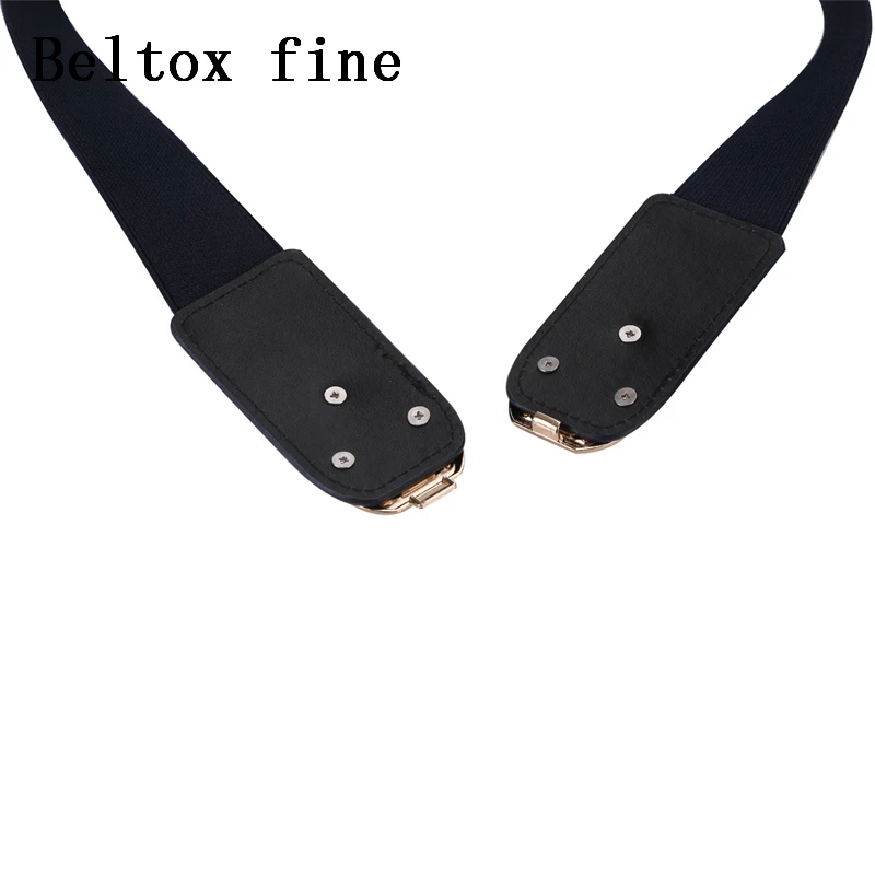 Fashion PU Leather Elastic Wide Belts for Women Stretch Thick Waist Dress Plus Size By Beltoxfine