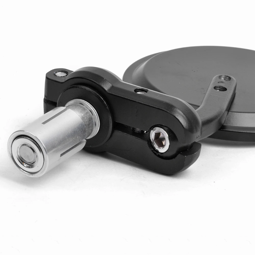 Motorcycle 3" Round Handle Bar End 7/8" Mirrors Cafe Racer Clubman Black #Y5 Motorcycle 3" Round Handle Bar End 7/8" Mirrors Cafe Racer Clubman Black #Y5