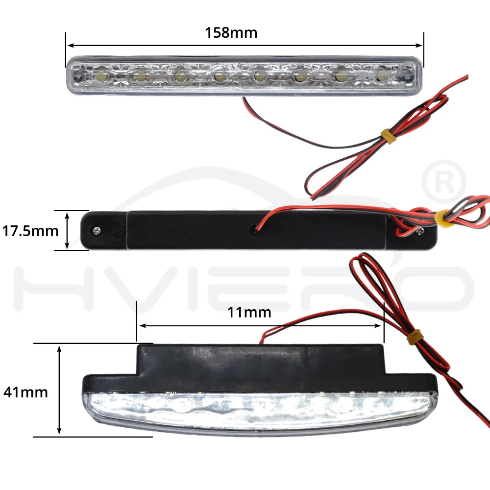 Автомобильный светодиодный дневной ходовой светильник 8 СВЕТОДИОДНЫЙ DRL противотуманный светильник s водонепроницаемый яркий белый авто прочный DC 12 В Головной фонарь парковочная лампа