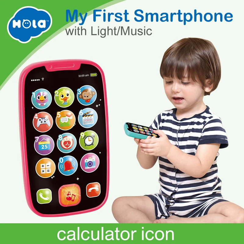 

HOLA 3127 Baby Toy Learning Study Musical Sound Cell Phone Songs Animal Sounds Fun Toy Mobilephone Children Educational Toy