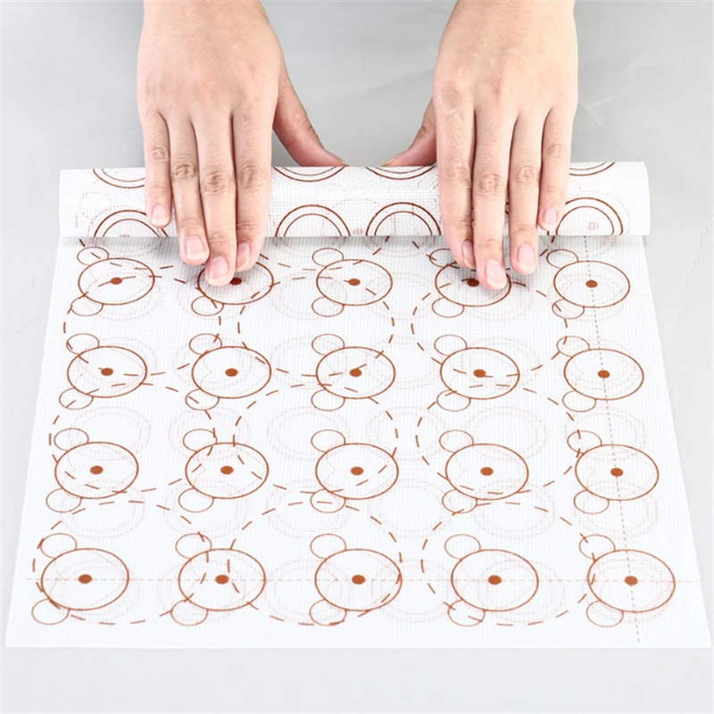 

Non Sitck Silicone Baking Mat Macaron Sheet - Non-slip double side (16.5" x 11.6") - Heat Resistant/Non Stick Silicon Liner