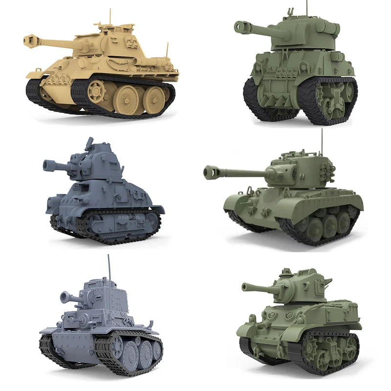 Цена Новый 6 стилей Мэн Q Ver Пособия по немецкому языку Pzkpfw Panzer 38 т Великобритания Шерман Светлячок FR Somua S35 нам M5 Stuart M26 сборка модели строительных Н...