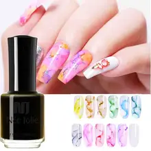 NEE JOLIE/Акварельные чернила, лак для ногтей, цветущий гель для ногтей, эффект дыма, Смазывающий пузырь, лак для творчества, маникюрное украшение, дизайн ногтей