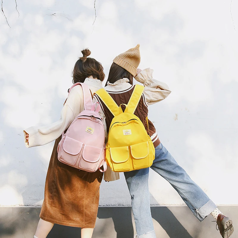 MENGHUO Women Backpacks for School Teenagers Girls Preppy Style School Bag Ladies Soft Fabric Backpack Female Book bag Mochilas (50)