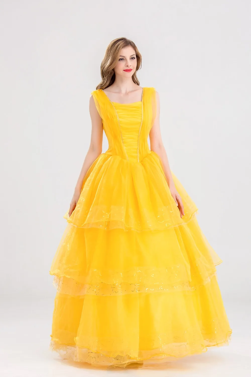 Adult Hot Sexy Elegant Deluxe Fairy Yellow Dress Costume Queen Costume