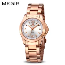 Megir Для женщин Часы Роскошные Пару платье наручные часы Relogio feminino часы для Для женщин Montre Femme кварцевые женские часы для любителей
