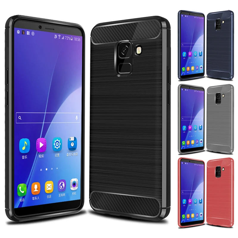 Для Samsung Galaxy J6 2018 Plus чехол Чехол из углеродного волокна бампер Прочный