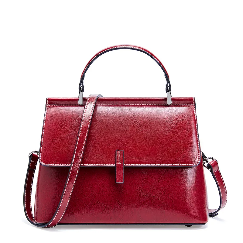 Новые Летние Стильные женские сумки из натуральной кожи, сумки через плечо для женщин, женские сумки через плечо, вечерние сумки-мессенджеры - Color: Red